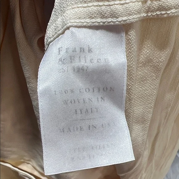 Women’s Frank Eileen Cotton Yellow Shirt Medium - Picture 5 of 5